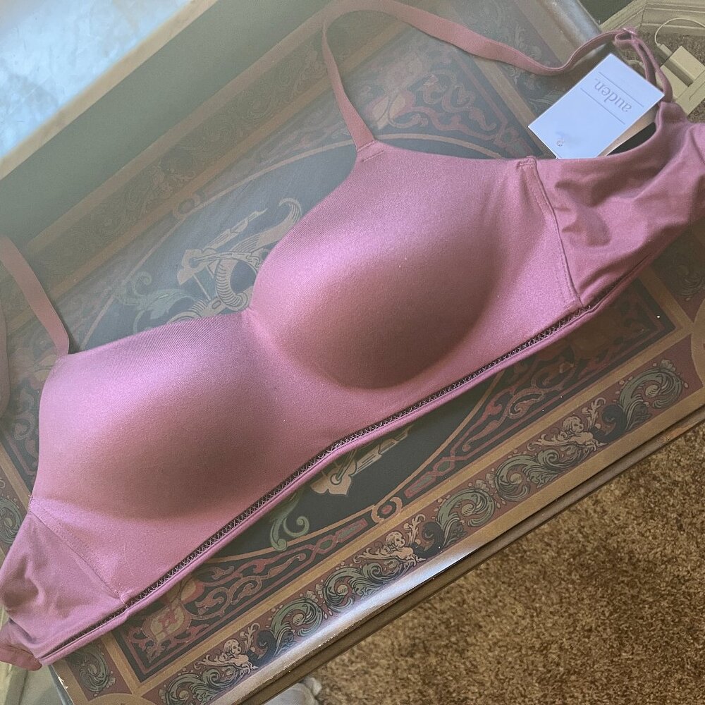 Auden Pink Lightly Lined Balconette Coverage Wirefree Bra 32DD